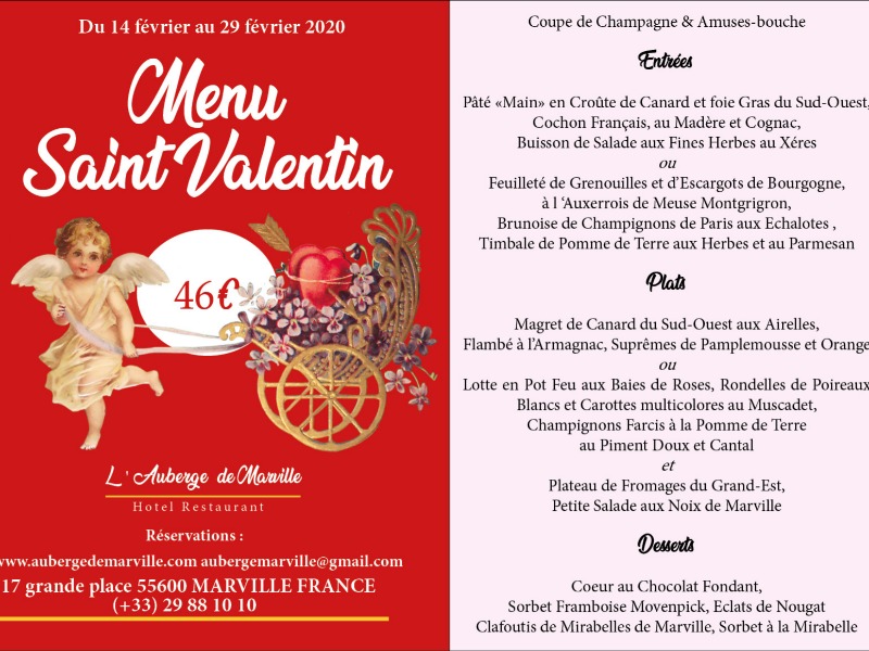 Menu de la Saint Valentin Menu de la Saint Valentin