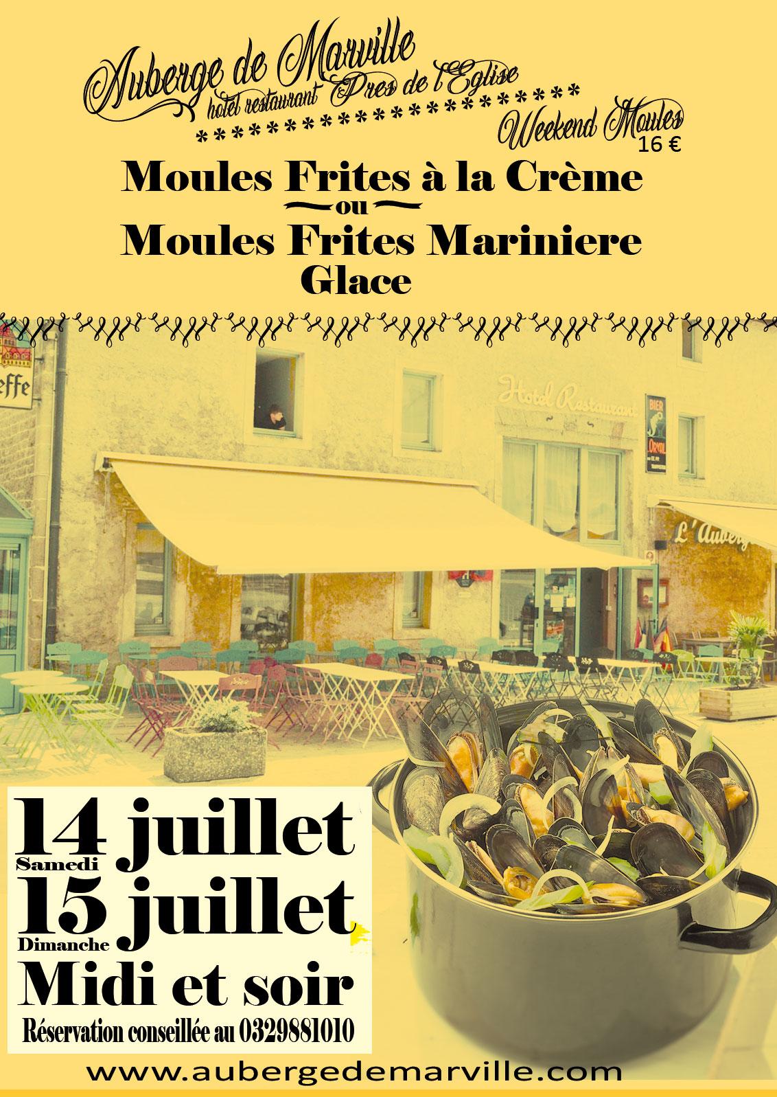 Week end Frites Moules 14 15 Juillet